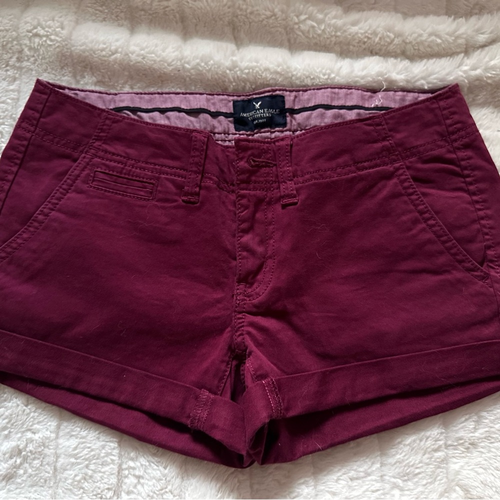 American Eagle Outfitters Maroon Shorts